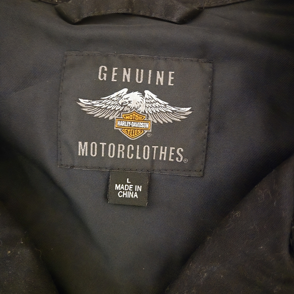 Womens large Harley cotton lined moto style jacket
